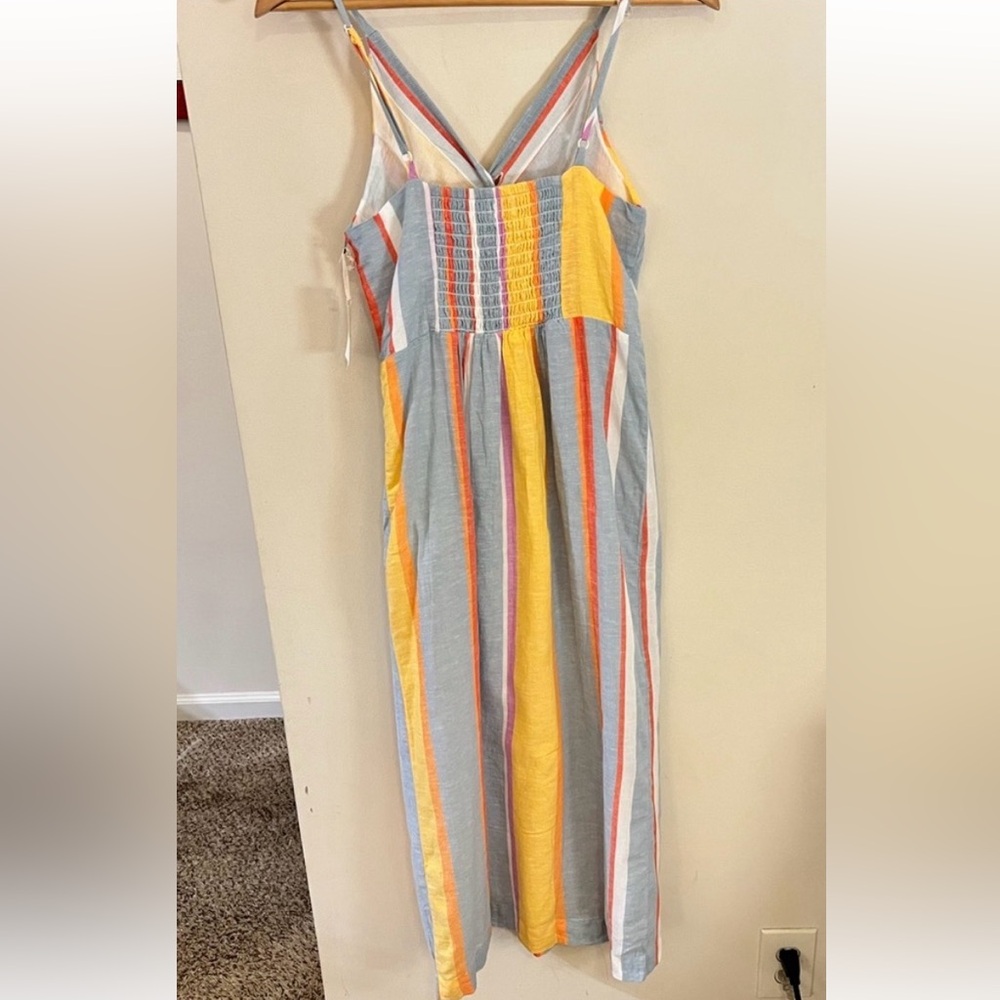 Striped Summer Button-Front Sundress - Picture 2 of 9
